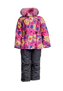 Купить Костюм для девочки зимний (куртка+штаны) Н49 розовый оптом
