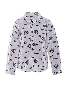 Купить Рубашка  для мальчика BK378R-L18 белый/хаки оптом