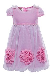 Купить Платье для девочки PL87 темно-розовый оптом