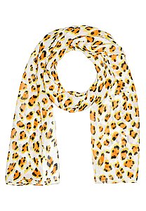 Купить Шарф женский 19-16-26 леопардово-оранжевый оптом