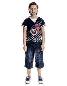 Купить Футболка для мальчика FDM58 темно-синий оптом