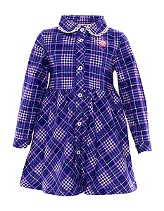 Купить Платье из фланели BK544T-L18 фиолетовый оптом