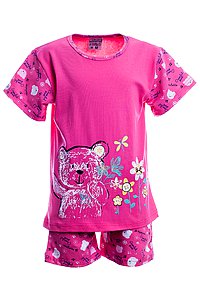 Купить Пижама для девочки 17069 розовый оптом