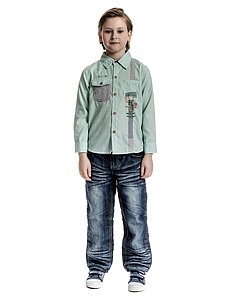 Купить Рубашка для мальчика RDM15 зеленый оптом