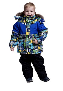 Купить Костюм для мальчика зимний (куртка+штаны) J11 ярко-синий оптом