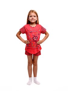 Купить Пижама для девочки 85174 коралловый оптом