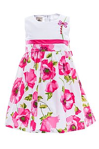 Купить Платье для девочки PL66 бело-розовый оптом