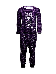 Купить Пижама для девочки (кофта+штаны) 85268 фиолетовый оптом