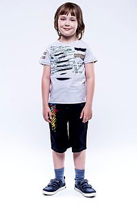 Купить Футболка для мальчика FDM64 серый оптом