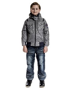 Купить Куртка для мальчика KURM02 серый оптом