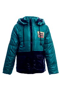 Купить Куртка для мальчиков BK611KR-L17 черно-зеленый оптом