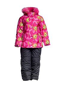 Купить Костюм для девочки зимний (куртка+штаны) Н93 розовый оптом