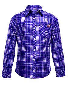 Купить Рубашка для девочки из фланели BK543T-L18 фиолетовый оптом
