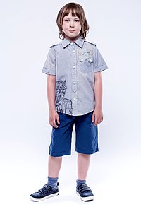 Купить Рубашка для мальчика RDM21 светло-серый оптом