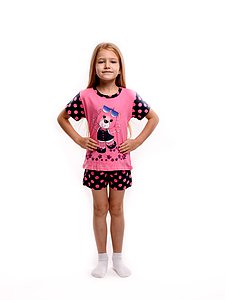 Купить Пижама для девочки 85167 розовый оптом
