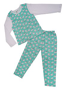 Купить Пижама детская 21PD11 21PD11_пр зеленый (рисунок) оптом