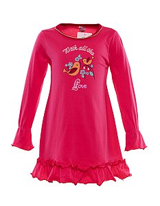 Купить Ночная сорочка с длинным рукавом BK796PJ-L18 ярко-розовый оптом