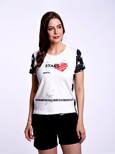 Купить Комплект женский(футболка+шортики) оптом