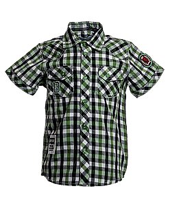 Купить Рубашка для мальчика BK572R-L18 черно-зеленый оптом