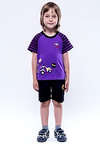 Купить Футболка для мальчика FDM34 фиолетовый оптом