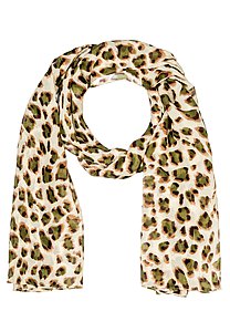 Купить Шарф женский 19-16-26 леопардово-зеленый оптом