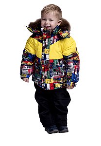Купить Костюм для мальчика зимний (куртка+штаны) J11 желтый оптом