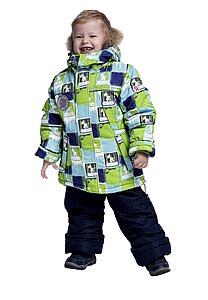 Купить Костюм для мальчика зимний (куртка+штаны) Н47 салатовый оптом